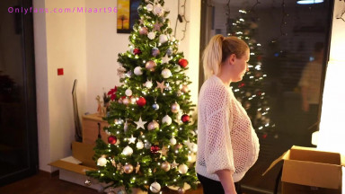 Miaart Pregnant Girl Decorates A Christmas Tree And Gets Creampie